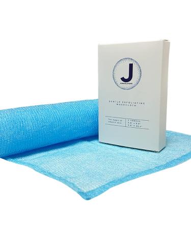 J Formulations Exfoliation Washcloth 2 Pack - Gentle Body Scrub - Quick Dry - Self-Cleaning - Nylon - Travel and Full Body Sizes - Buy Online on GoSupps.com