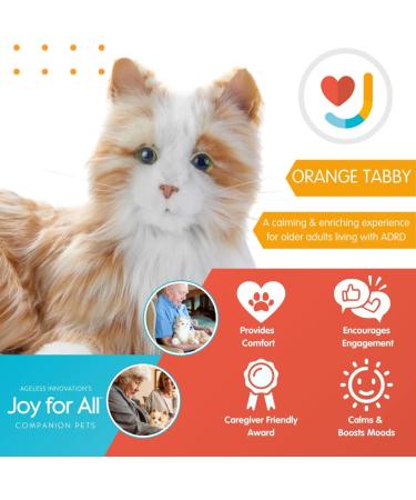 Joy for All Orange Tabby Cat - Realistic Interactive Companion for Cat Lovers | Shop Internationally - Buy Online on GoSupps.com