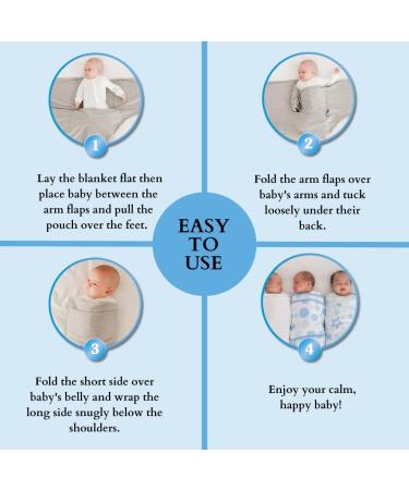 Miracle Blanket Baby Sleep Swaddle Wrap for Newborn, 0-3 Months - Blue - Buy Online on GoSupps.com