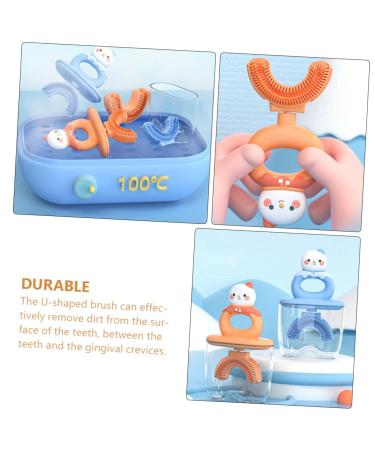 U-Shaped Silicone Toothbrush for Children | Healeeved | Dustproof & Safe | Smallkind 11x7cm Orange - Buy Online on GoSupps.com