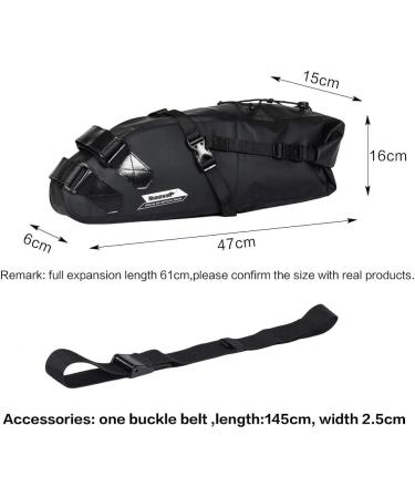 Waterproof Bicycle Saddle Bag 10L - Black | Rainproof Seat Bag for Mountain & Road Bikes - Professional Cycling Accessories - Buy Online on GoSupps.com