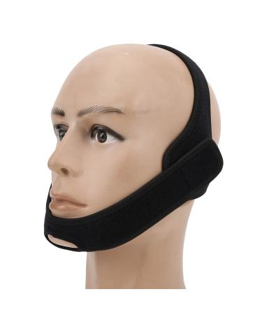 Anti Snoring Chin Strap Snoring Solution Sleep Aid Effective Anti Snore Device for Sleep Breathable Belt Sleep Support Strap Sleep Chin Strap for Men Women(Black)