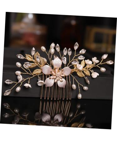 Beaupretty the pearl hair comb Bridal Flower Hair Comb Wedding Headpiece Wedding Flower Hair Comb bridal leaf flower hair crystal headpiece bride the flowers Metal flower Flowers - Buy Online on GoSupps.com