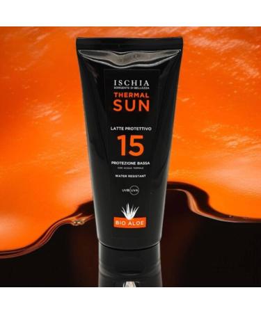  Ischia Sorgente di Bellezza Ischia Thermal Sun Face and Body Sunscreen Lotion with Thermal Water and Organic Aloe Water Resistant 200ml (SPF 1.15) - Buy Online on GoSupps.com