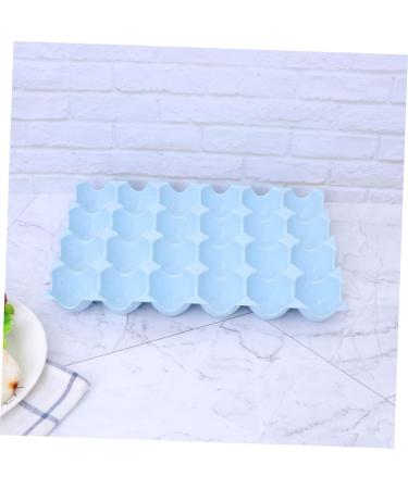 Healeved Box Egg Holder Plate Deviled Egg Holder Dispenser Container Refrigerator Egg Holder Egg Tray Wheat Blue 29*19CM - Buy Online on GoSupps.com