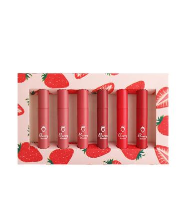 6 Colors Matte Liquid Lipstick Long Lasting Waterproof Lip Gloss Smooth Collection for Office Casual Party 24 Hours Waterproof Lipstick