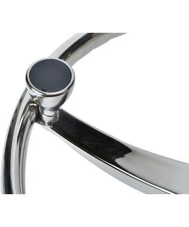 Amarine-made Stainless Steel Boat Steering Wheel 15-1/2 Dia with Turning Knob & 1/2-20 Nut - Ideal for Teleflex Cable Helm - Buy Online on GoSupps.com