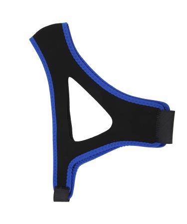 Asixxsix Anti Snore Chin Strap Adjustable for Stop snoring Chin Strap Breathable Comfortable Elastic for Sleep Aid Solution for Adults(Black Blue Border)