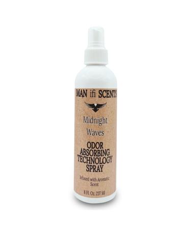 Odor Deodorizer Spray Multi Purpose Odor Spray for Shoes and Sneakers Shoe Deodorizer for Sports Equipment Workout Mats Gym Gear 8 fl oz Midnight Waves