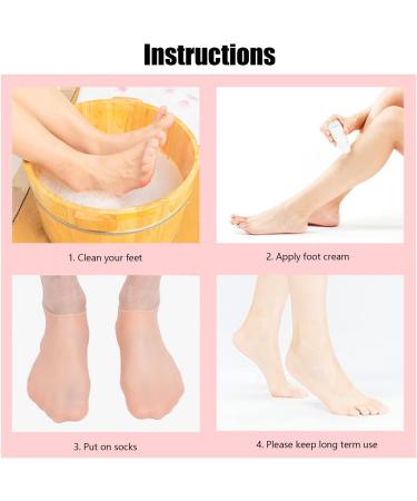 Gel Socks with Essential Oils - Moisturizing Foot Care for Cracked Heels (XL) - Perfect for Beauty Salons - Buy Online on GoSupps.com