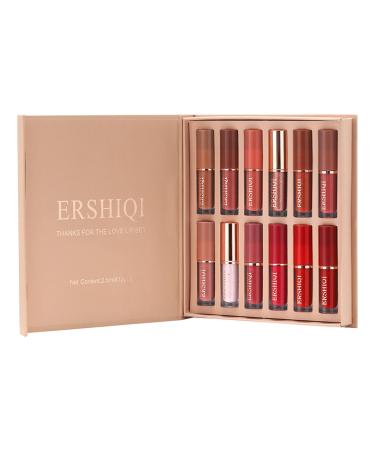 JPSDOWS Non-stick lipsticks - Pack of 12 quick-drying long-lasting lip stains | Working Students Lipstick with multiple colors for home shopping and everyday wear