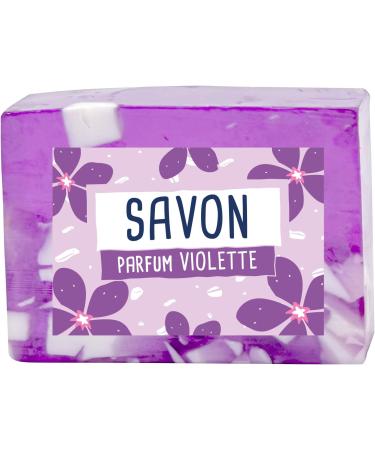  French Tendance Vegetable Glycerine Slice Soap 100 g - Violet Scent - Buy Online on GoSupps.com