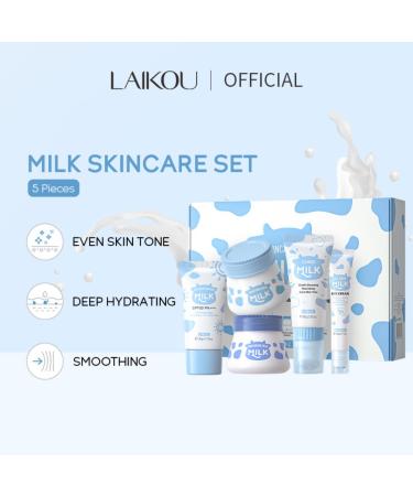 Milk Face Care Set for Women | Nourishing Milk Skincare Gift Set for Radiant Skin | International Shipping Available - Buy Online on GoSupps.com