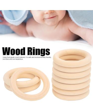 20pcs Wooden Teething Rings - Unpainted Solid Wood DIY Craft Accessories for Baby Jewelry (65mm) - Safe & Durable - Buy Online on GoSupps.com