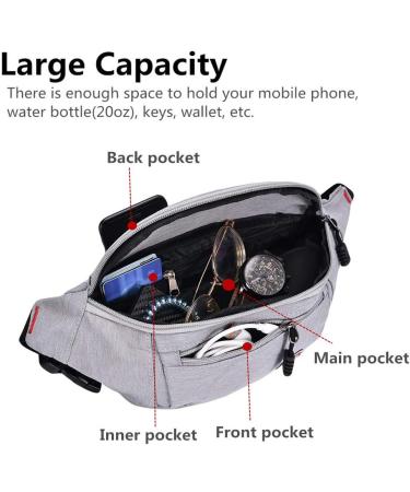 Waterproof Sports Fanny Pack Set for Men and Women - Black + Gray | Perfect for Travel, Hiking, and Running - Buy Online on GoSupps.com