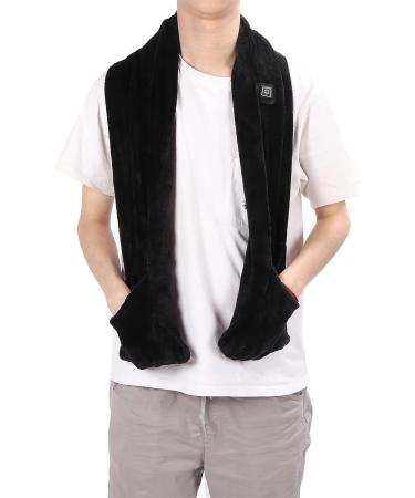 Dioche Heated Scarf | Adjustable Temperature Neck Heating Pad with Pockets | Long Black Scarf for Warmth - Buy Online on GoSupps.com