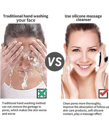 qazaa Silicone Face Scrubber Gentle Exfoliator Face Massager Removes Dead Dry Skin Face Scrubber Bathroom Accessory - Buy Online on GoSupps.com