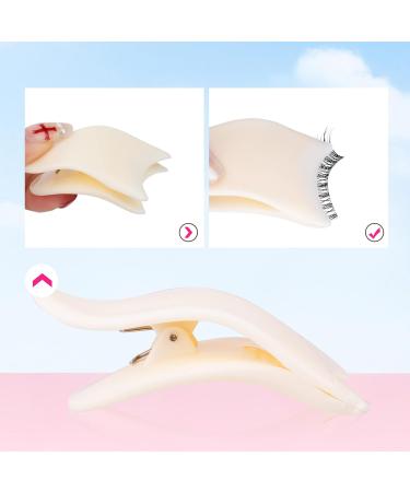 False Eyelashes Applicator Tool Lashes Clip Tweezers for Beginners Easy to Apply Eyelashes Daily Use Buddy Tool(Beige) - Buy Online on GoSupps.com