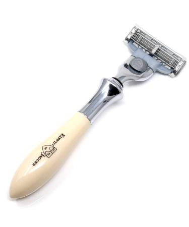 Edwin Jagger Plaza Black Marble Handle for Gillette Mach3 - Luxury Shaving Accessory - Buy Online on GoSupps.com