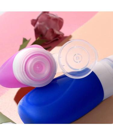 Travel Bottles Set - 8 Waterproof Silicone Bottles & Transparent Cosmetic Bag for Shampoo & Cosmetics (89ml) | International Shipping - Buy Online on GoSupps.com