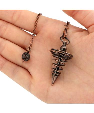 AMONIDA Spiritual Pendulum Made of Metal Rustproof Exquisite Portable Innovative Metal Pendulum for Divination (Bronze)