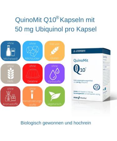Buy QuinoMit Ubiquinol Coenzyme Q10 - 60 Vegan Capsules (50mg) - High Dosage Made in Germany | Dr Enzmann - Buy Online on GoSupps.com