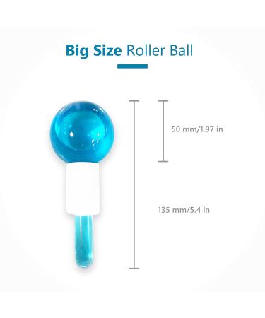 2PCS Facial Ice Globe Roller Balls for Puffiness, Pores & Wrinkles - Magic Ice Facial Massage Tools for Face, Neck & Eyes - Blue - Buy Online on GoSupps.com