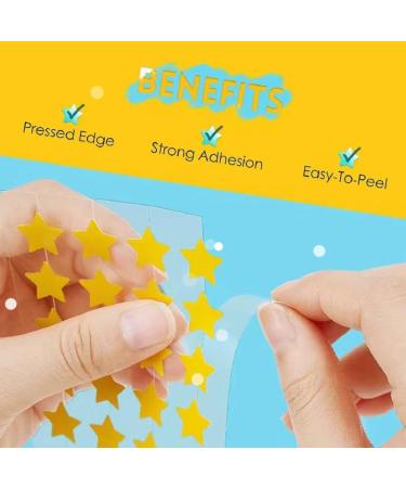 Shocking Yellow Stars + Hearts Pimple Patches - 72 Count Acne Spot Dots | Hydrocolloid with Niacinamide & Tea Tree Oil for All Skin Types - Buy Online on GoSupps.com
