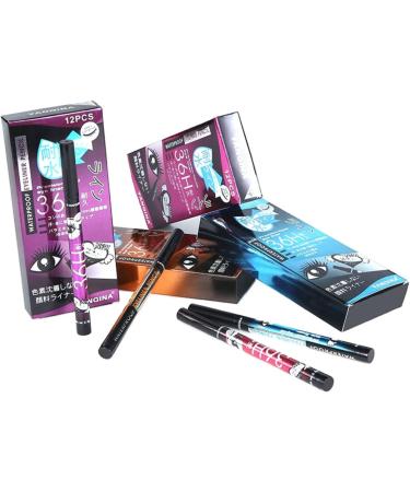 minkissy 2Pcs Black Eyeliner Pencils Color Eyeliner Eye Liner Pencil Colored Pencils Pen Liquid Liner Eyeline Pencil Make Up Liquid Size 1x2pcs photo 3x2pcs - Buy Online on GoSupps.com