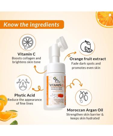 PUB Vitamin C Foaming Face Cleanser 100ml | Exfoliating Face Wash for Women & Men | Evens Skin Tone Reduces Fine Lines & Wrinkles - Buy Online on GoSupps.com