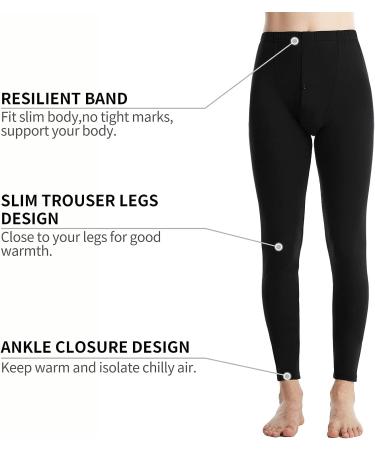 Men's Winter Base Layer Set - Ultra Soft Thermal Underwear Top & Bottom, Black, Large - Buy Online on GoSupps.com