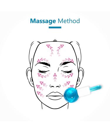 2PCS Facial Ice Globe Roller Balls for Puffiness, Pores & Wrinkles - Magic Ice Facial Massage Tools for Face, Neck & Eyes - Blue - Buy Online on GoSupps.com