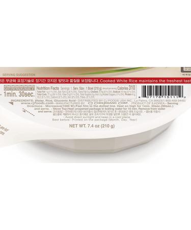 CJ Instant Rice Cooked White Hetbahn 7.4 oz 12 Bowls, Gluten-Free & Vegan, No Preservatives, Healthy & Delicious - Buy Online on GoSupps.com