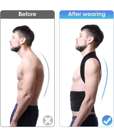 Adjustable Posture Corrector for Women and Men - Back Brace Support for Shoulder and Lumbar - Improve Posture and Relieve Pain - Medium Size, Black - Buy Online on GoSupps.com