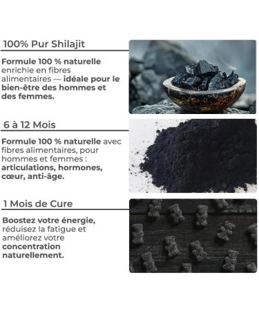 Gummies Shilajit Pur Bio Shilajit Himalaya Boost m tabolisme Libido et Energie Acide Fulvique Soutien Immunitaire pour hommes et femmes compl ment alimentaire 100% Naturel - Buy Online on GoSupps.com