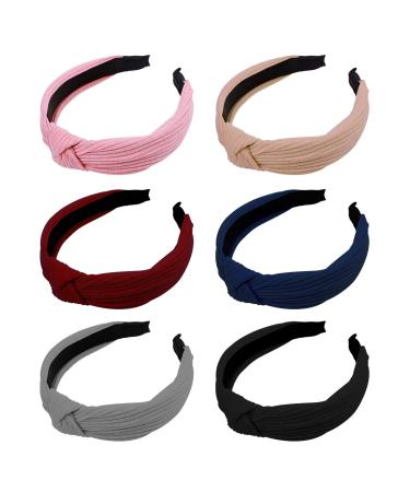 Pieces Turban Headband Cross Knot Hairband Wide Hairband Headwear for Women Girls