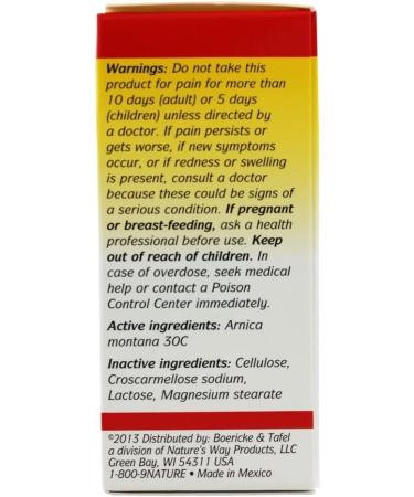 Boericke & Tafel Arnica Montana 30X - 250 Tablets for Pain Relief & Recovery - Buy Online on GoSupps.com