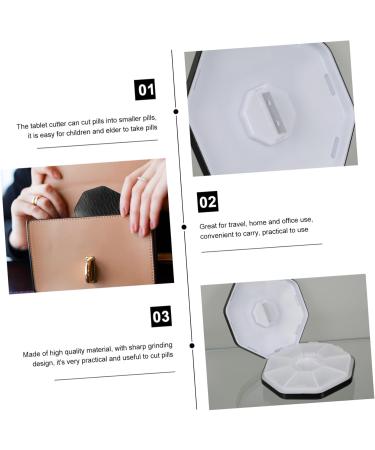 Premium Aluminum Alloy Medicine Box & Tablet Cutter - 8.7x8.7cm Black - Efficient Healthcare Storage & Pulverizer - Buy Online on GoSupps.com