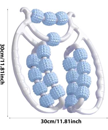 Buy Rad Fascia Muscle Roll - Adjustable Leg Massage Roller with 15 Rolls & 360 Rotation for Muscle Relaxation Calf & Neck Relief - Ideal for Yoga & Bodybuilding - Blue - Buy Online on GoSupps.com