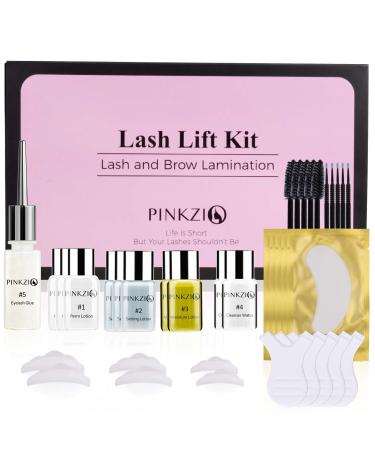 PINKZIO Lash Lift Kit  Curling Eyelash Perm Kit  Professional Semi-Permanent Eyelash Perming Kit for Salon
