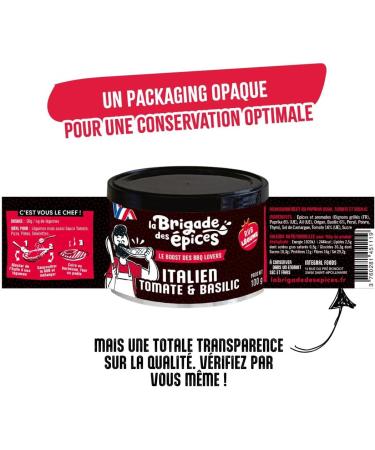  La Brigade des pices DRY RUB Italien Seasoning for Vegetables in the Barbecue La Brigade des pices 100 g 100% Natural & Made in France - Buy Online on GoSupps.com