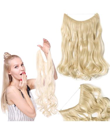 Silk-Co hair extension with rubber band adjustable Secrets hair part synthetic extensions with cord invisible corrugated extensions for women bleach 50cm 50 cm blonde blonde