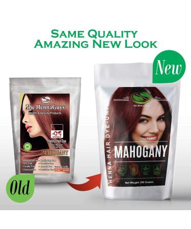 MAHOGANY Henna Hair & Beard Dye/Color - 3.52oz - The Henna Guys - Buy Online on GoSupps.com