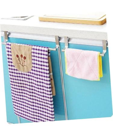 Alipis 2 Pcs Cabinet Door Hook Swing Hangers Towel Rack Door Hanger Towel Rod Wall Hanging to Rotate Rag Silverx2pcs 36X5cmx2pcs - Buy Online on GoSupps.com