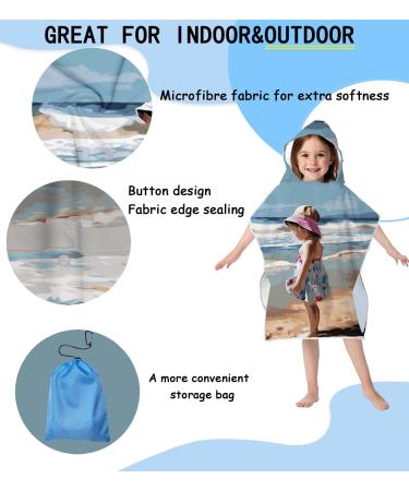 Ultra Soft Microfiber Towel Poncho for Kids | Hooded Bathing Towel for Boys & Girls (1-6 Years) | Absorbent Baby Bath Poncho 60x60cm - Buy Online on GoSupps.com
