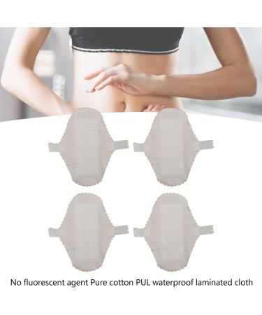 4pcs Breathable Washable Menstrual Pads | Soft Cotton Reusable Sanitary Pads | Skin Color | Absorbent & Portable - Buy Online on GoSupps.com