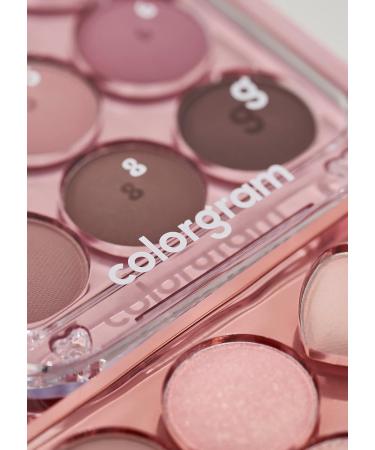 COLORGRAM Pin Point Eyeshadow Palette 02 Pink+Mauve | Ultra-Blendable Matte Glitter Shimmer Shades for Daily Makeup - Buy Online on GoSupps.com