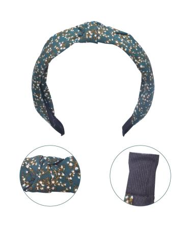 Floral Pattern Knotted Headbands Set - 7Pcs Wide Twisted Knot Hair Bands for Women and Girls | Vintage Fashion Hair Accessory - Buy Online on GoSupps.com