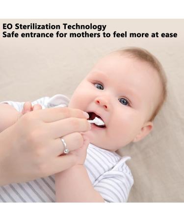Uooker Baby Toothbrush 30 Pcs - Disposable Soft Gauze Infant Oral Cleaner for Baby's First Toothbrush | Gentle Dental Care Stick for Mouth & Gum Cleaning - Buy Online on GoSupps.com