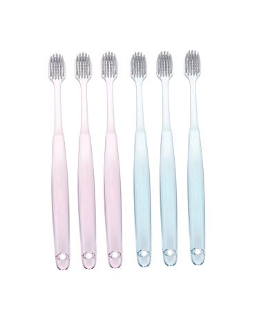Tovinanna 6 piece toothbrush oral care toothbrush brisk tooth cleaning brush man toothbrush adult toothbrush bristle toothbrush crystal toothbrush travel toothbrush